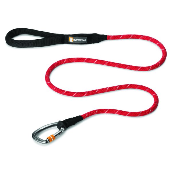 Ruffwear Auslaufmodell Knot-a-Leash: Hundeleine mit verschraubbarem Karabiner rot, 7mm dünn