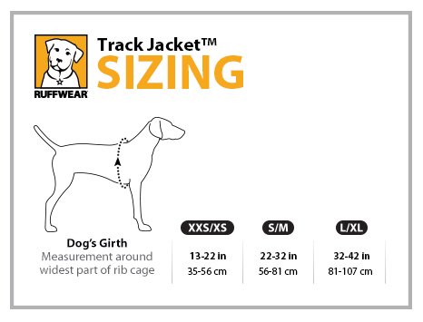 Ruffwear Auslaufmodell: Track Jacket  (2017) Hunde-Sicherheitsweste, Größe S/M, Brustumfang 56-81cm
