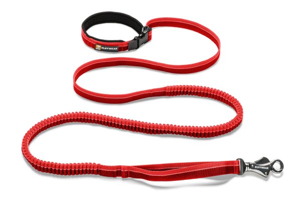 Ruffwear, Roamer Leash: flexibel dehnbare Hundeleine zum Joggen, red currant (rot)
