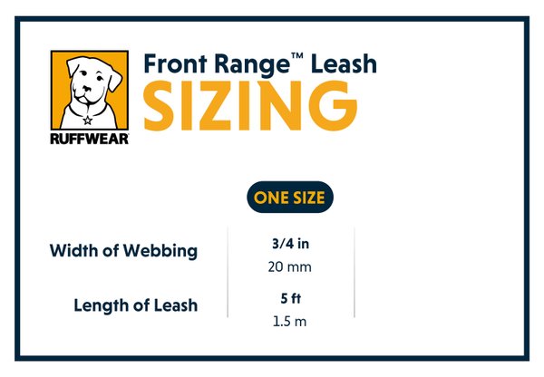 Ruffwear,  Front Range Leash 2017, leichte Hundeführleine, twilight gray (grau)
