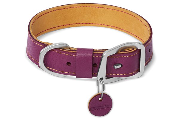 Ruffwear, Lederhalsband "Frisco / Timberline Collar", Wild Plum Purple (lila)