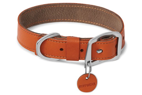 Ruffwear, Lederhalsband "Frisco / Timberline Collar", Canyonlands Orange (orange-braun)