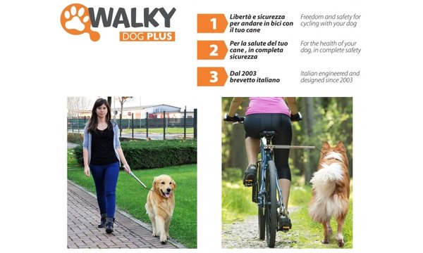 Fahrrad Freilaufleine Walky Dog Plus, sicher mit dem Hund Fahrrad fahren!