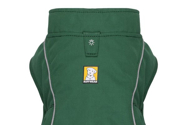 Ruffwear, Overcoat Fuse - warmer Hundemantel und sicheres Geschirr in Einem! Evergreen (Grün)