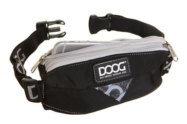 DOOG, Mini Stretch Belt, praktische, sportliche, kleine Gürteltasche, schwarz