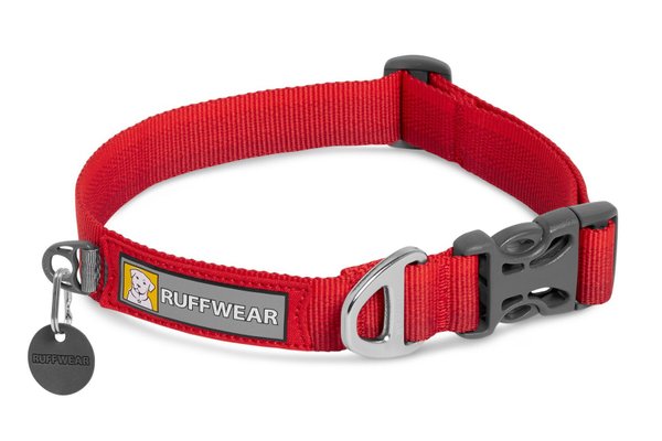 Ruffwear, Front Range™ Collar 2020, leichtes Hundehalsband für jeden Tag, red sumac